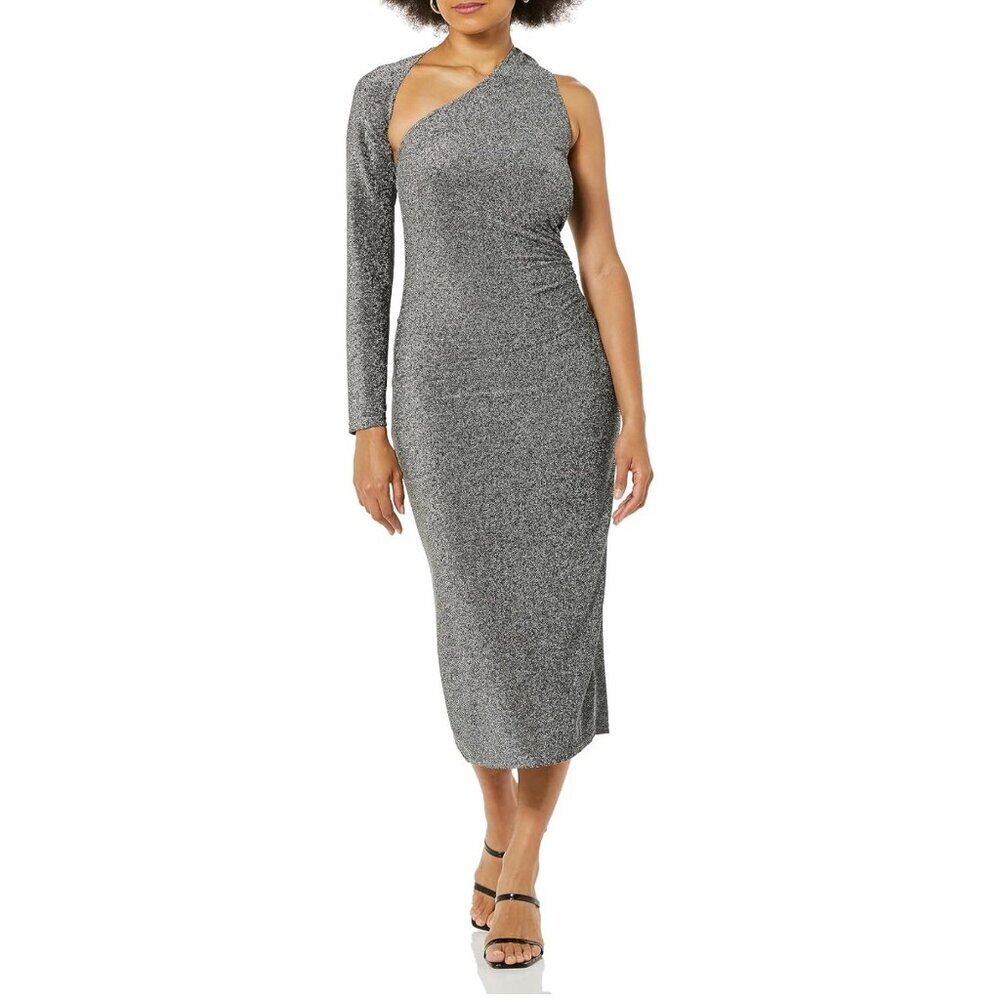 Terea Women's Nola One Shoulder Metallic MIdi Dress Size XXL NWT